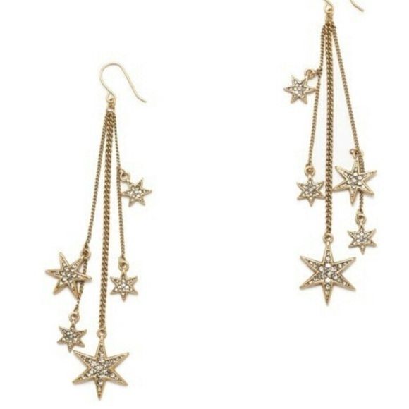 J. Crew Starburst Star Gazer Drop Earrings